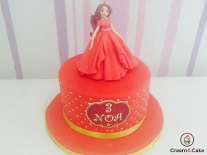 tarta pastel cumple niña decorada princesa