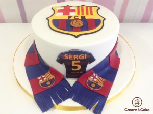 comprar tarta decorada del barsa futbol