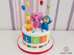 Tarta decorada pocoyo fiesta cumple